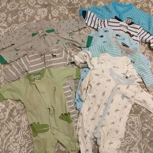 Lot of Carter's Onesie Sleepers Size 3 months